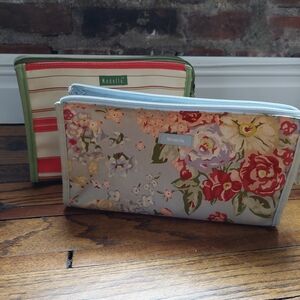 Modella Floral and Striped Cosmetic Bags